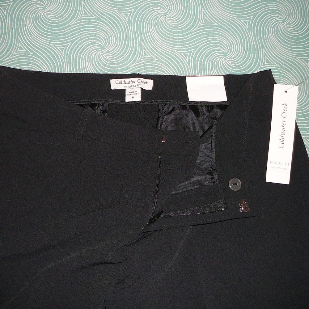 NWT Coldwater Creek Black Boot Cut Trouser Pants 8 - Picture 7 of 8